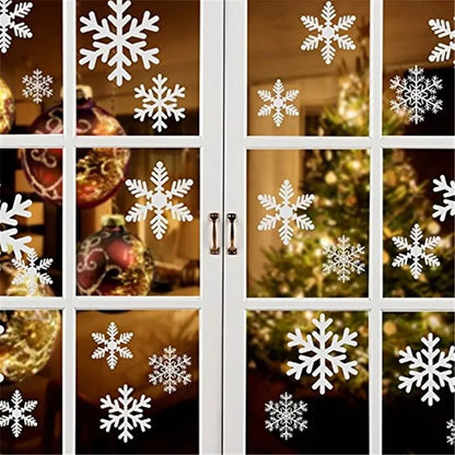 27 stickers flocons de neige de noël pour fenêtre et mur - Décoration de noël pour la maison et la nouvelle année 2021