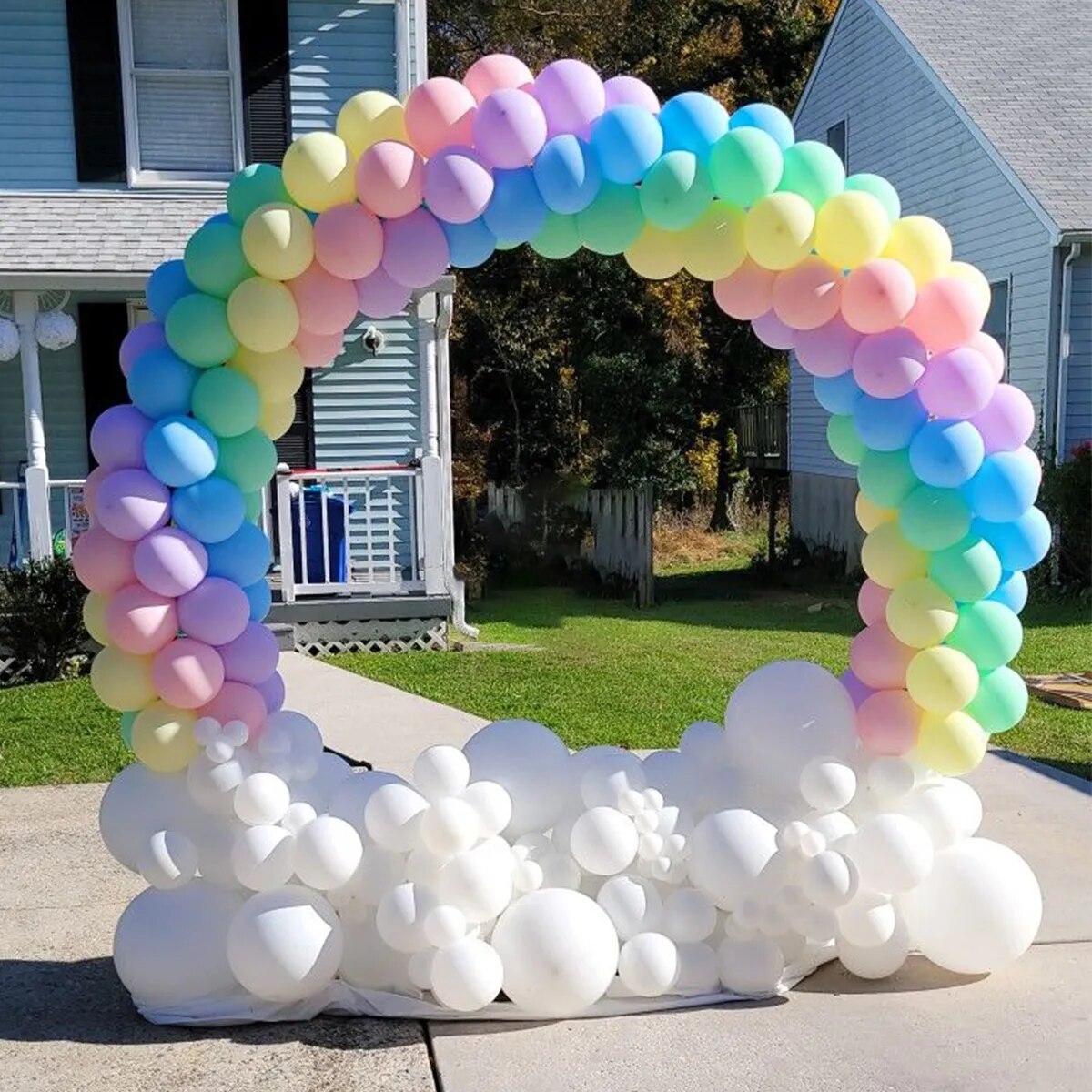 60/80/100cm Bricolage Arche de ballon en plastique Couronne Ballon Anneau pour Mariage Fête d’anniversaire