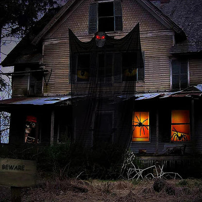 Fantôme d'Halloween suspendu avec LED - Une décoration effrayante