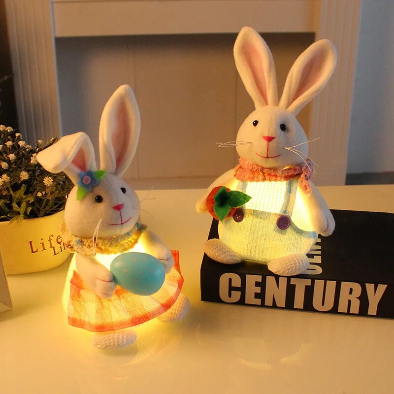 Lapin de Pâques Gnome avec lumière LED