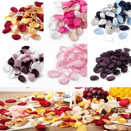 Pétales de rose en satin 100Pcs/200Pcs