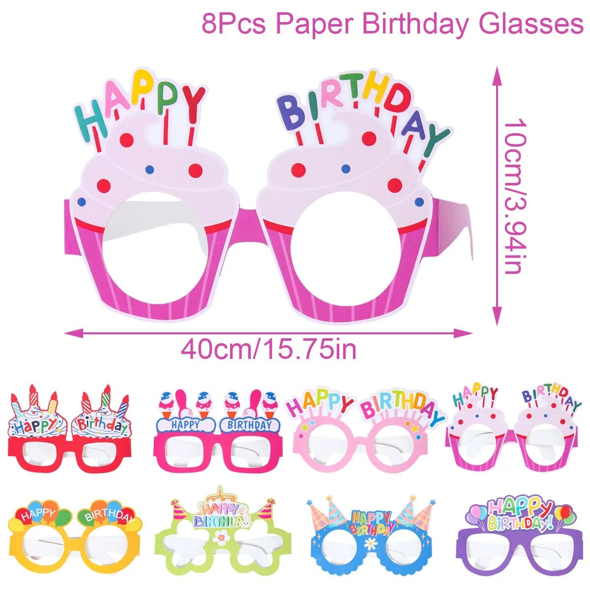 Lunettes en Papier Joyeux Anniversaire - Amusez-vous avec Style