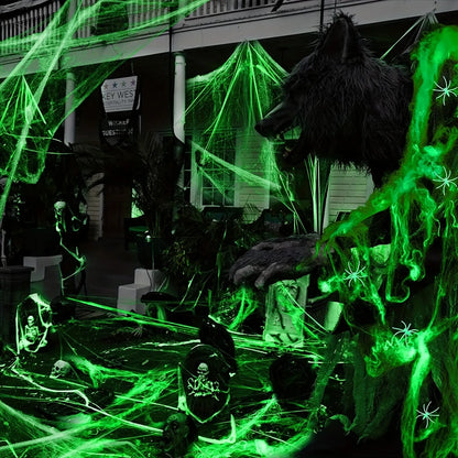 Toile d'araignée luminescente - Transformez votre décoration en un spectacle nocturne