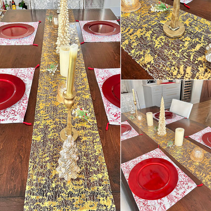 Chemin de table pour décoration de mariage, fête et anniversaire - Idéal pour les tables de salle à manger et les célébrations