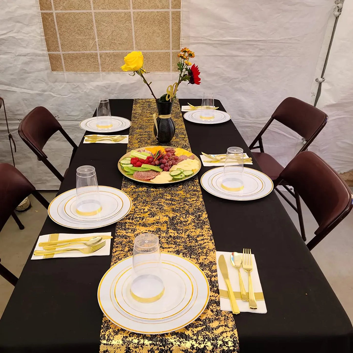 Chemin de table pour décoration de mariage, fête et anniversaire - Idéal pour les tables de salle à manger et les célébrations