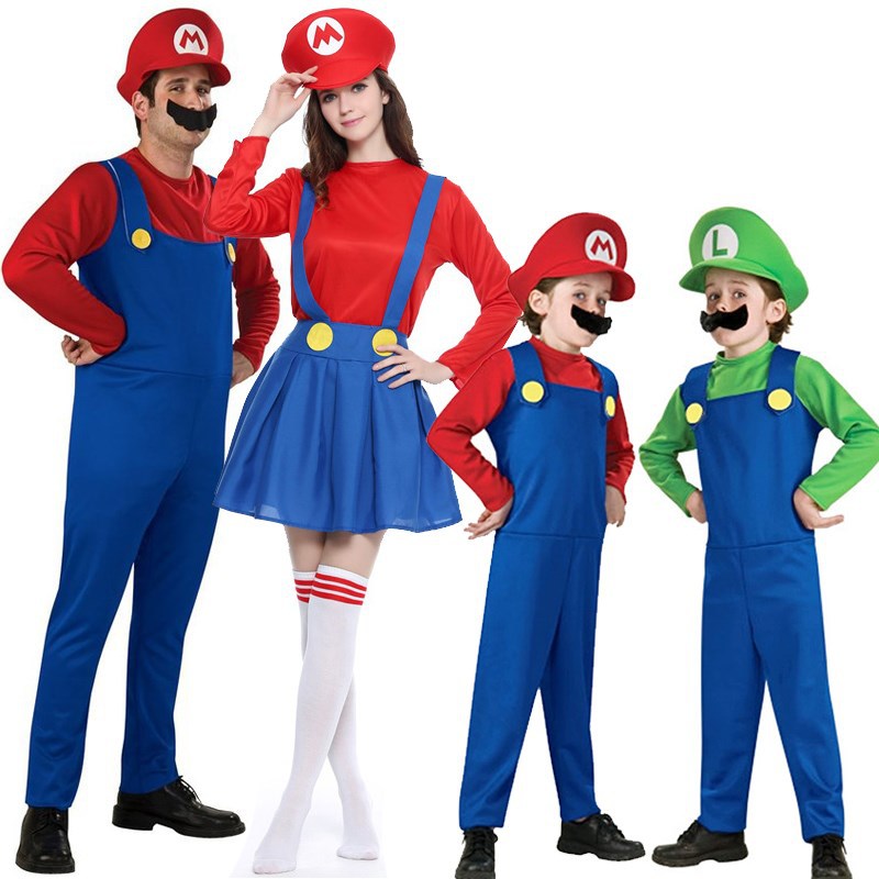 Costumes de Mario et Luigi pour toute la famille