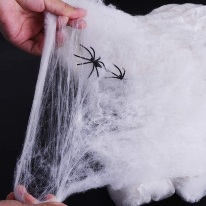 Toile d'araignée artificielle Halloween : Transformez votre décoration en un repaire d'arachnides