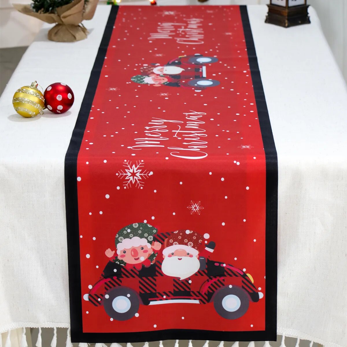 Chemin de table Joyeux Noël - Créez une ambiance chaleureuse pour les Fêtes