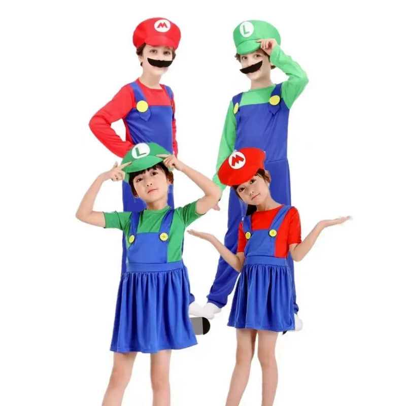 Costumes de Mario et Luigi pour toute la famille