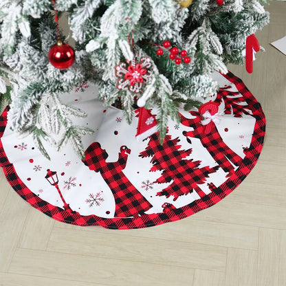 Jupe d’arbre de Noël Tapis de flocon de neige pour la décoration de maison Décoration d’arbre de Noël 90cm