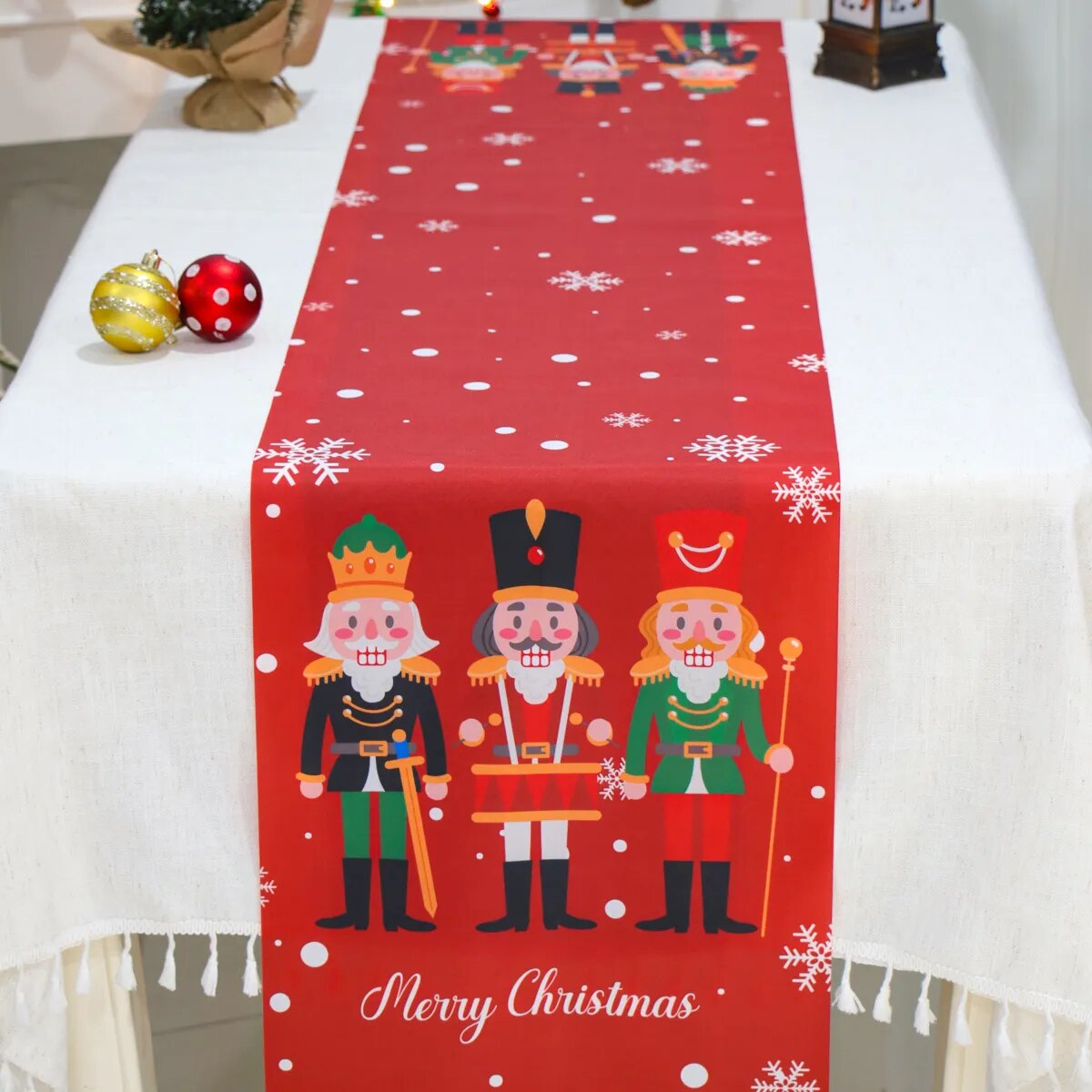 Chemin de table Joyeux Noël - Créez une ambiance chaleureuse pour les Fêtes