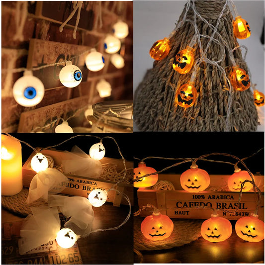 Halloween citrouille fantôme squelettes chauve-souris LED - Illuminez votre halloween