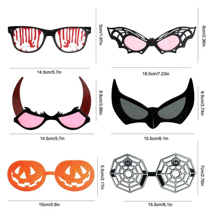 Lunettes d'Halloween Amusantes en forme de citrouille, araignée etc.