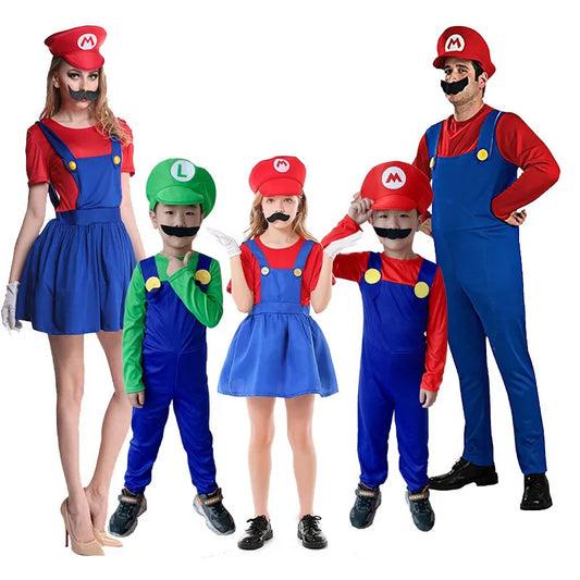 Costumes de Mario et Luigi pour toute la famille